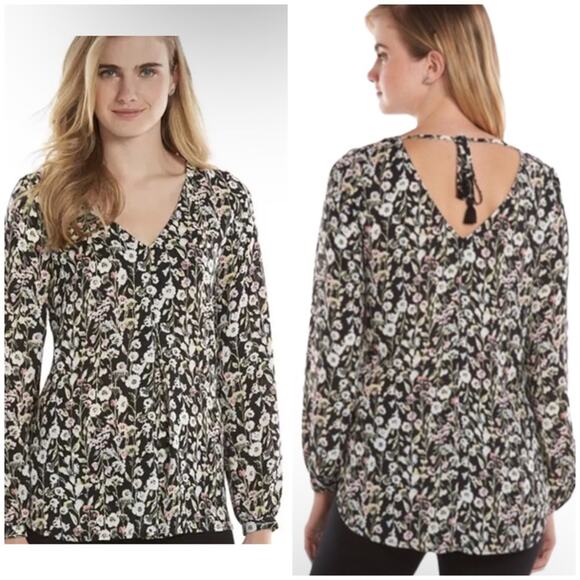 LC Lauren Conrad Tops - LC Lauren Conrad Floral Tunic top long sleeves New